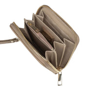 Aarni Mini clutch pieni lompakko hirvennahka nahka hiekka kulta sand