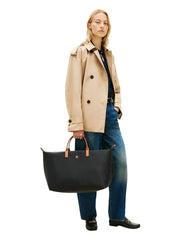 Tommy Hilfiger Popette Weekender iso olkalaukku kangas musta