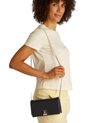 Tommy hilfiger musta flap juhlalaukku olkalaukku