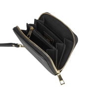 Aarni Mini clutch pieni lompakko hirvennahka musta nahka kulta