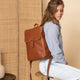 Chesterfield brand Farrow ruskea nahka iso reppu konjakinruskea