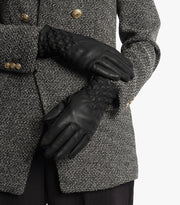 Elke redesigned nahka hanskat musta