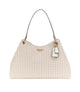Guess Mirema iso olkalaukku punottu beige valkoinen