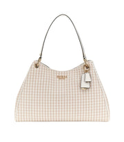 Guess Mirema iso olkalaukku punottu beige valkoinen