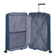 Iso matkalaukku airconic American Tourister midnight navy sininen sisältä