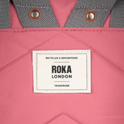Roka london canfeild b keskikokoinen pinkki reppu canvas tulip
