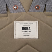 Roka london reppu finchley ruskea canvas iso taupe vaaleanruskea