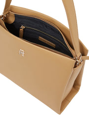 Tommy hilfiger beige legasy keskikokoinen olkalaukku safari