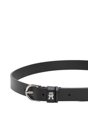 Tommy hilfiger essential musta naisten vyö hopea