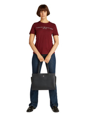 Tommy hilfiger legacy tote iso musta olkalaukku