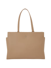 Tommy hilfiger legacy tote iso olkalaukku vaaleanruskea safari