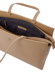 Tommy hilfiger legacy tote vaaleanruskea iso olkalaukku  safari