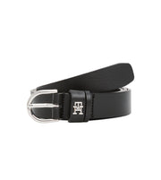 Tommy hilfiger musta essential naisten vyö hopea
