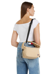 Tommy jeans beige olkalaukku kangas utility