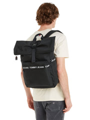 Tommy jeans rolltop reppu essential musta