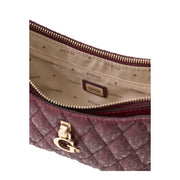 guess tamara shoulder bag merlot olkalaukku viininpunainen sisältä