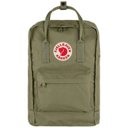 Fjällräven Kånken vihreä tietokonereppu edestä