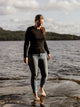 ruskovilla unisex musta silkkivilla aikuiset