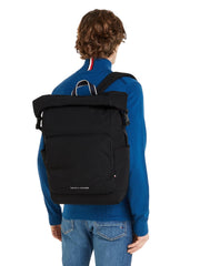 tommy hilfiger skyline reppu rolltop musta