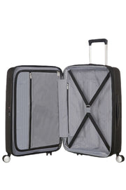 iso matkalaukku musta soundbox american tourister