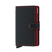 matte musta punainen secrid miniwallet