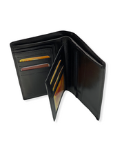 nahkalompakko miesten musta